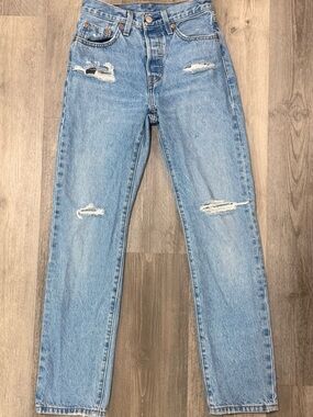 Levi's 501 Denim Jeans in Light Blue with White Patch